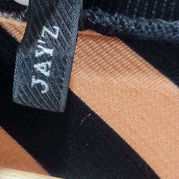 Jay'Z Peach & Black Knit Diagonal Stripes Short Sleeve Tee Too - Picture 2 of 8